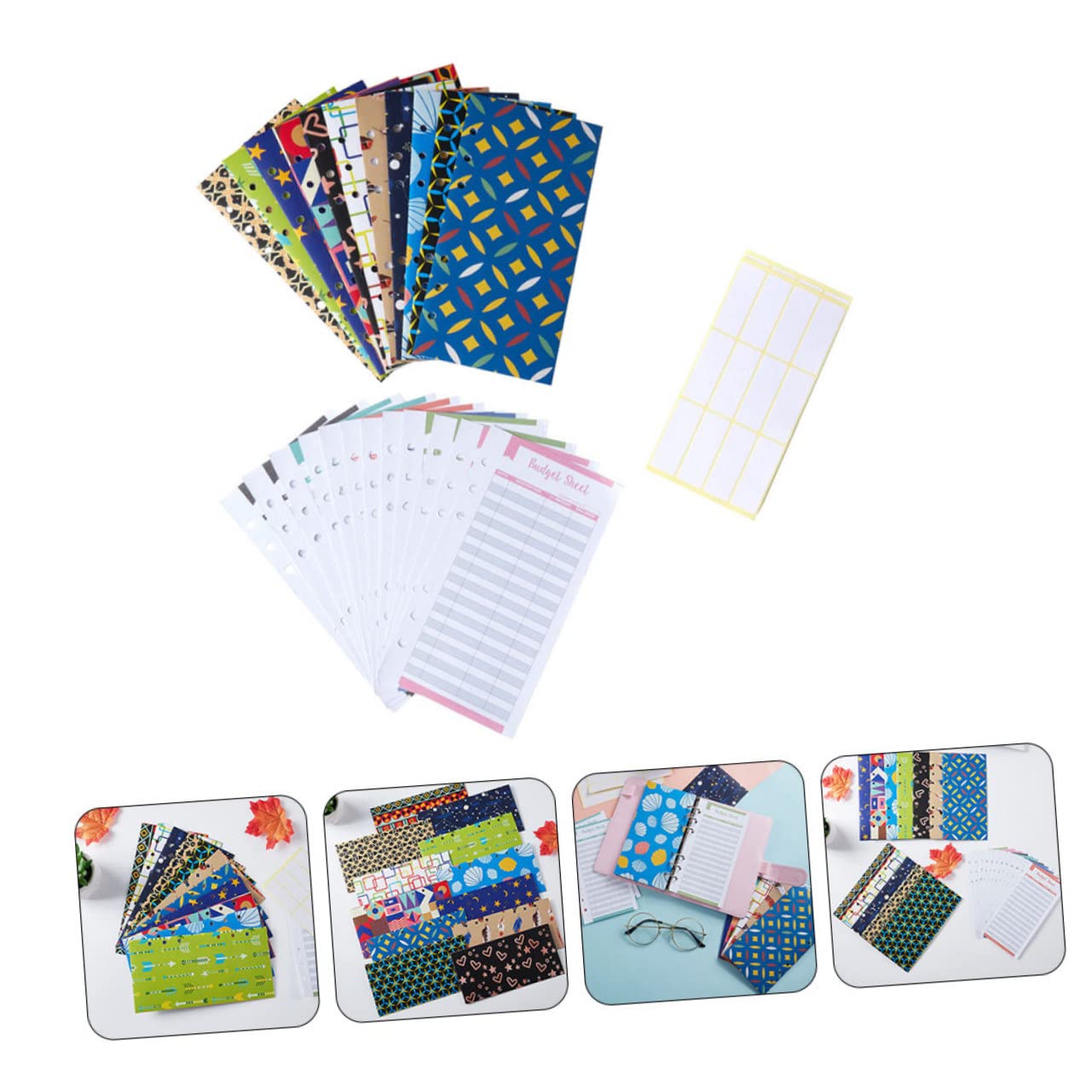 NUOBESTY 3ensembles Feuilles De Budget Avec Enveloppes Activités Budgétaires Enveloppes De Budget Et Autocollants Pour Financier Pratique