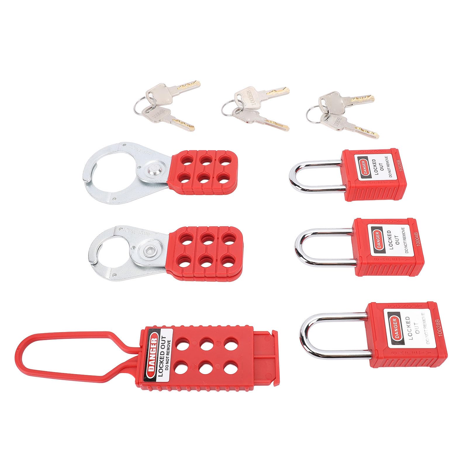 Kit de etiquetado de bloqueo, resistente a impactos, antimanipulación, kit de etiquetado de bloqueo de seguridad eléctrica con cerraduras seguras para seguridad en el lugar de