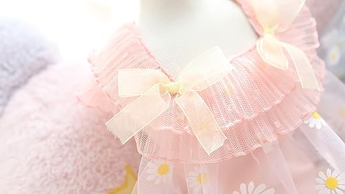 Miniatura 2 de MaruPet Elegante vestido de princesa brillante de margarita con punto de lazo para perro pequeño, extra pequeño, pug, chihuahua, shih tzu, Yorkshire