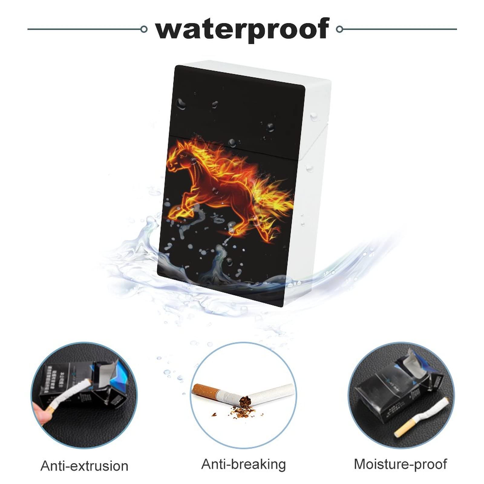 Cute Fire Burning Horse Cigarette Case Gift for Smoker Men Women :  Amazon.com.be: Sports & Outdoors