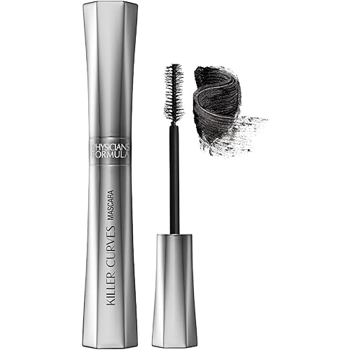 Physicians Formula Killer Curves Curling Mascara, Black, Full-Volume Lash-Lifting, Dermatologist Approved, Clinically Tested, Ophthalmologist Approved, Cruelty Free, Vegan
