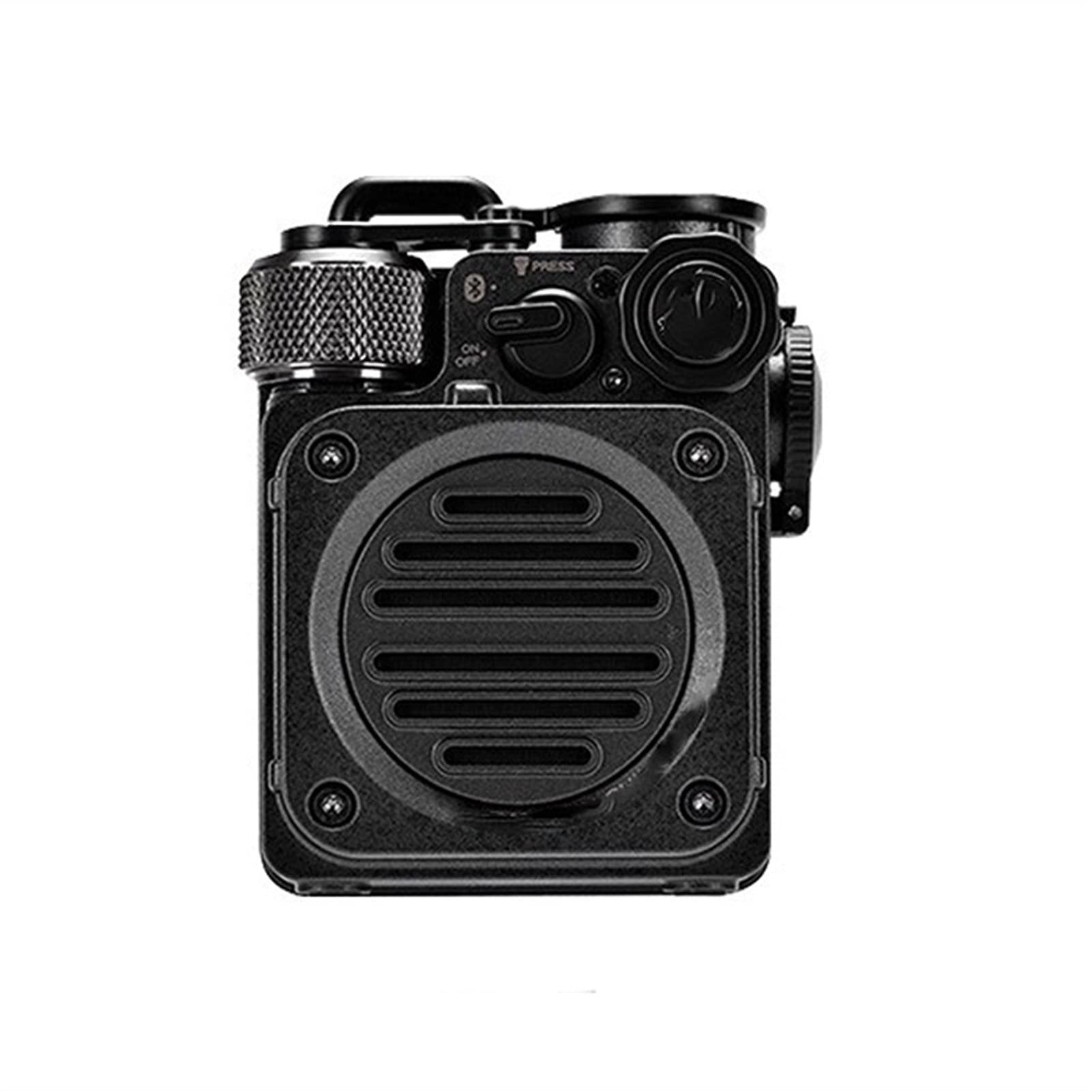 BREAUXspeaker Ratro blue-too-th 5.0 Wireless Speaker Outdoor Waterproof All-metal Birthday Present Creative MUZEN Wild portable speaker (Color : Black)