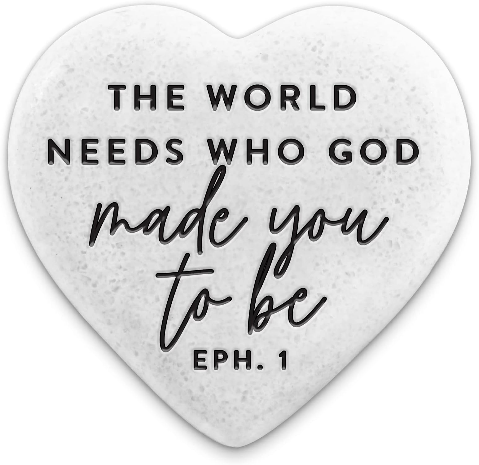 Lighthouse Christian Products The World Needs White 2.25 Inch Cast Stone Scripture Plaque