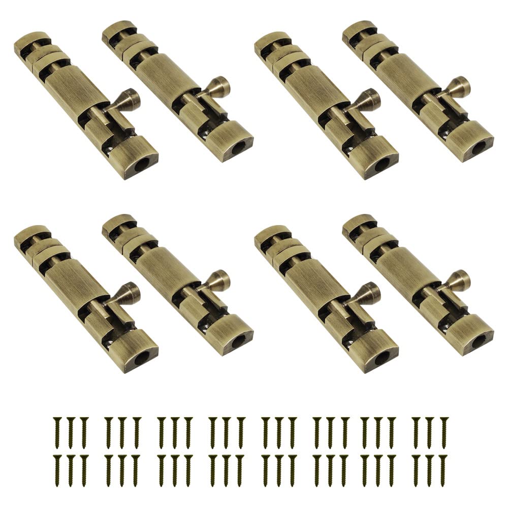 Volo Premium 8" Xylo Tower Bolt/Door Latch/kundi/chitakni/Chitkini (Antique Brass Finish, Pack of 8 Pieces) (8"_Antique Brass) (B0BQDM9YZB) Amazon Price History, Amazon Price Tracker