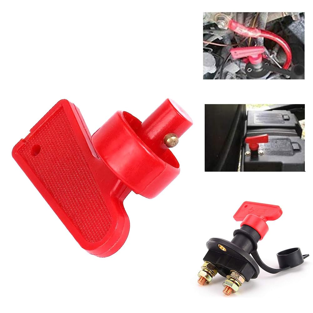 Stacca Batteria per Auto e Barca Con Interruttore Isolatore - 2 Pezzi Con Chiavi Battery Switch Disconnessione