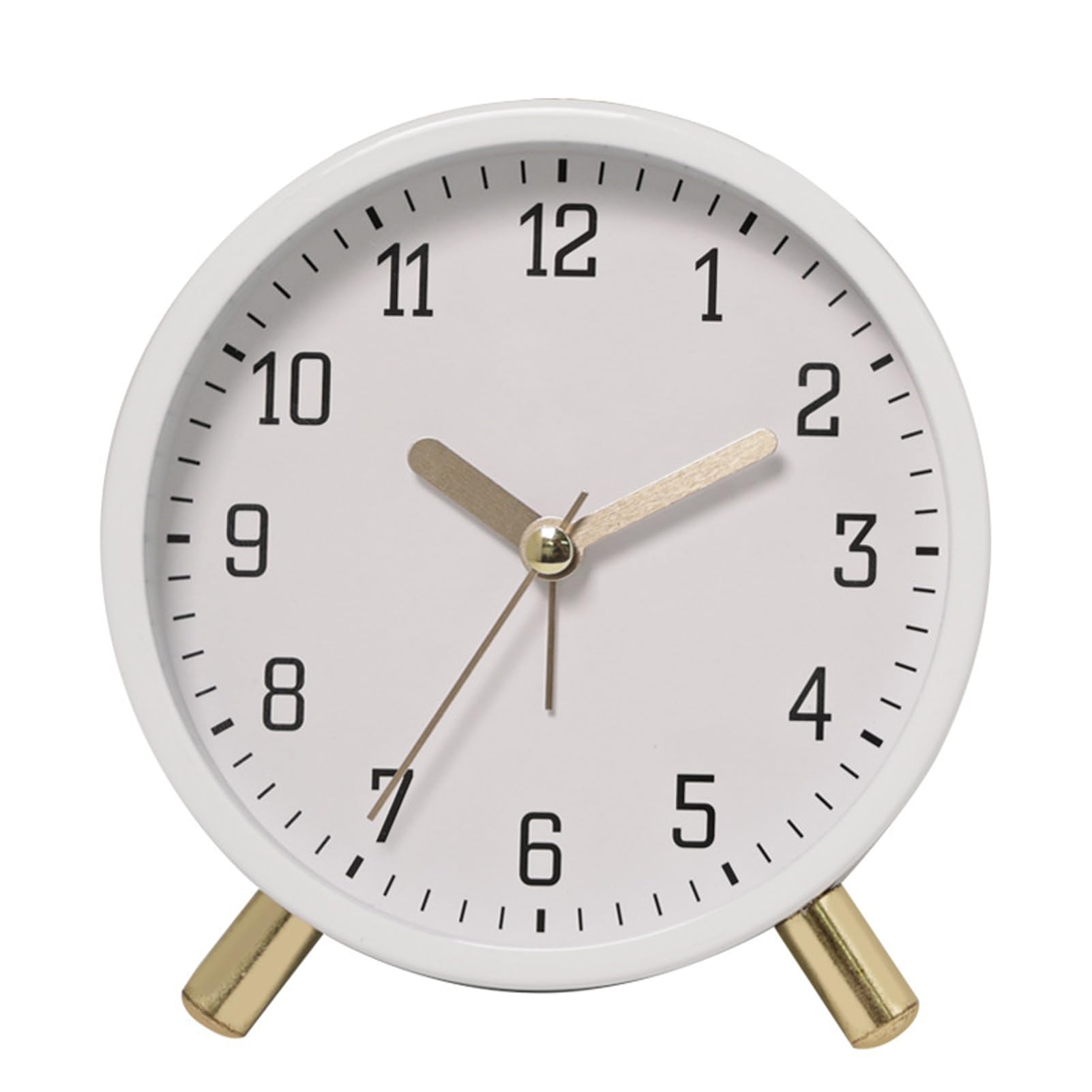 Zambuph Contemporary Nordic Luxury Clock Metal Frame Clear Glass Dial Silent Sweep Enjoy Quiet Mornings Simple And Bright Dial Allows To Clearly Observe Time, white