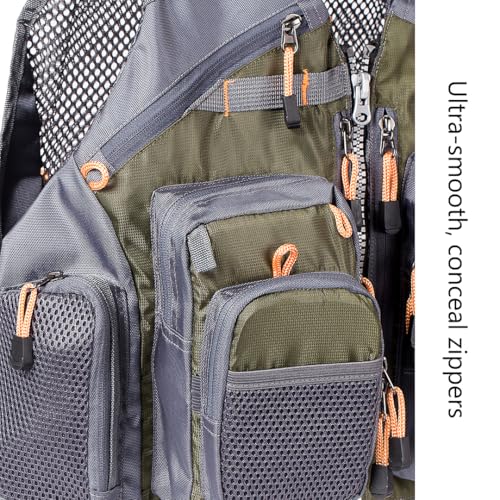 Image of BASSDASH Strap Fishing Vest Adjustable for Men and Women, for Fly Bass Fishing and Outdoor Activities