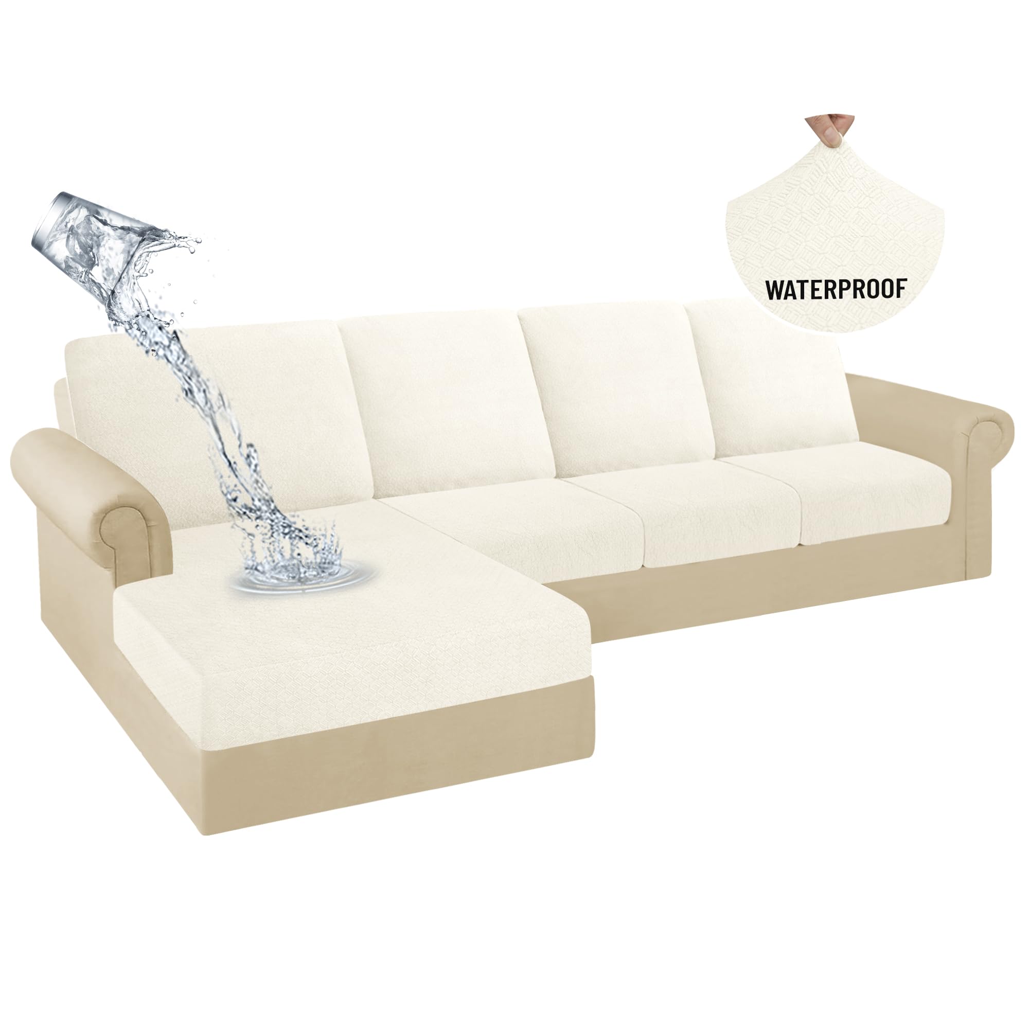 HDCAXKJ 8-Piece Waterproof Cushion Covers