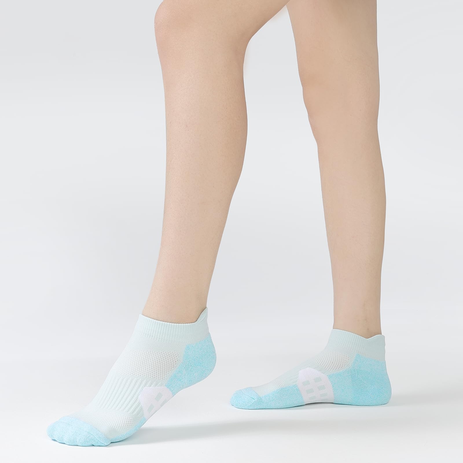 BUDERMMY Ankle Compression Socks for Women Running Athletic Socks Low Cut with Arch Support 5 Pairs (US, Numeric, 6, 8, Regular, Regular, Mixed Color)