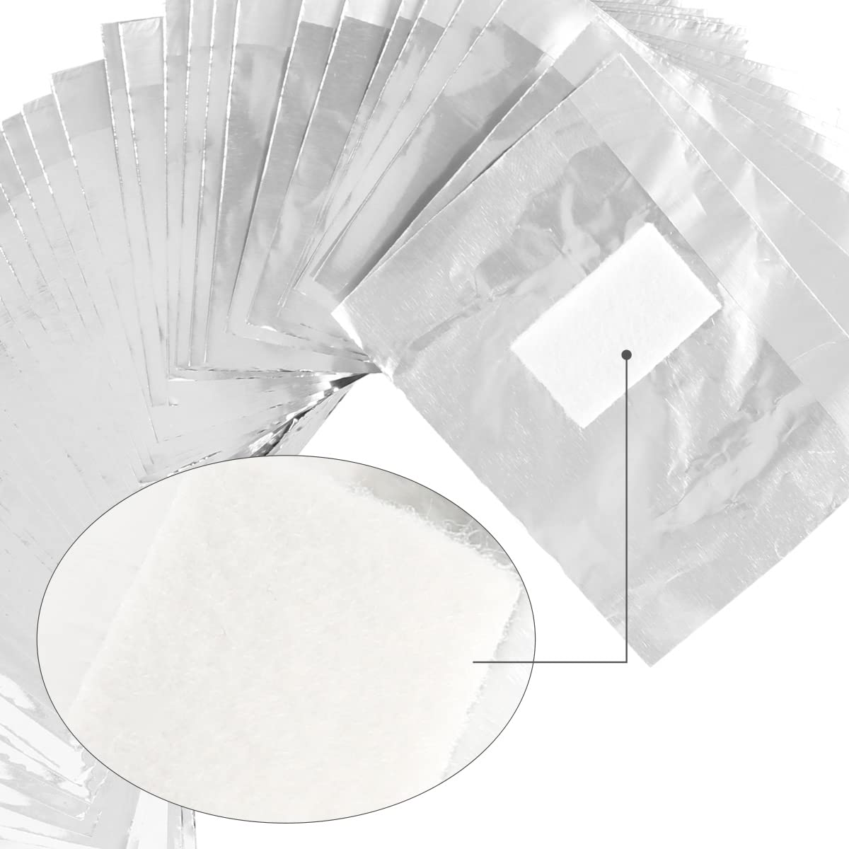 500Pcs Nail Foil Wraps Remover Nail Soak Off Foils Foil Nail Wraps Nail Polish Remover Foil Wraps for Nails Nail Removal Foil Wraps with Pre-attached Lint-Free Cotton Pads (500Pcs)