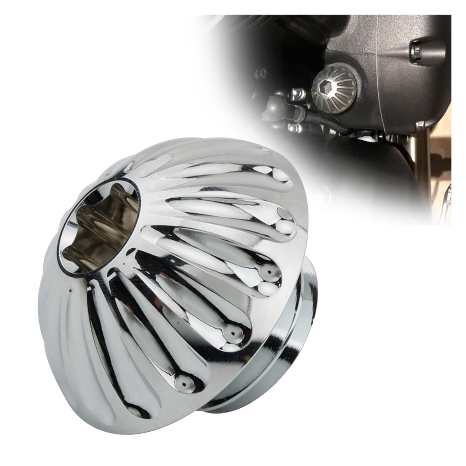 Tapón de llenado de Aceite de Motor para Triumph America, Bonneville y Scrambler. Tapa Decorativa para depósito de Gasolina de Motocicleta (Plateada-a).