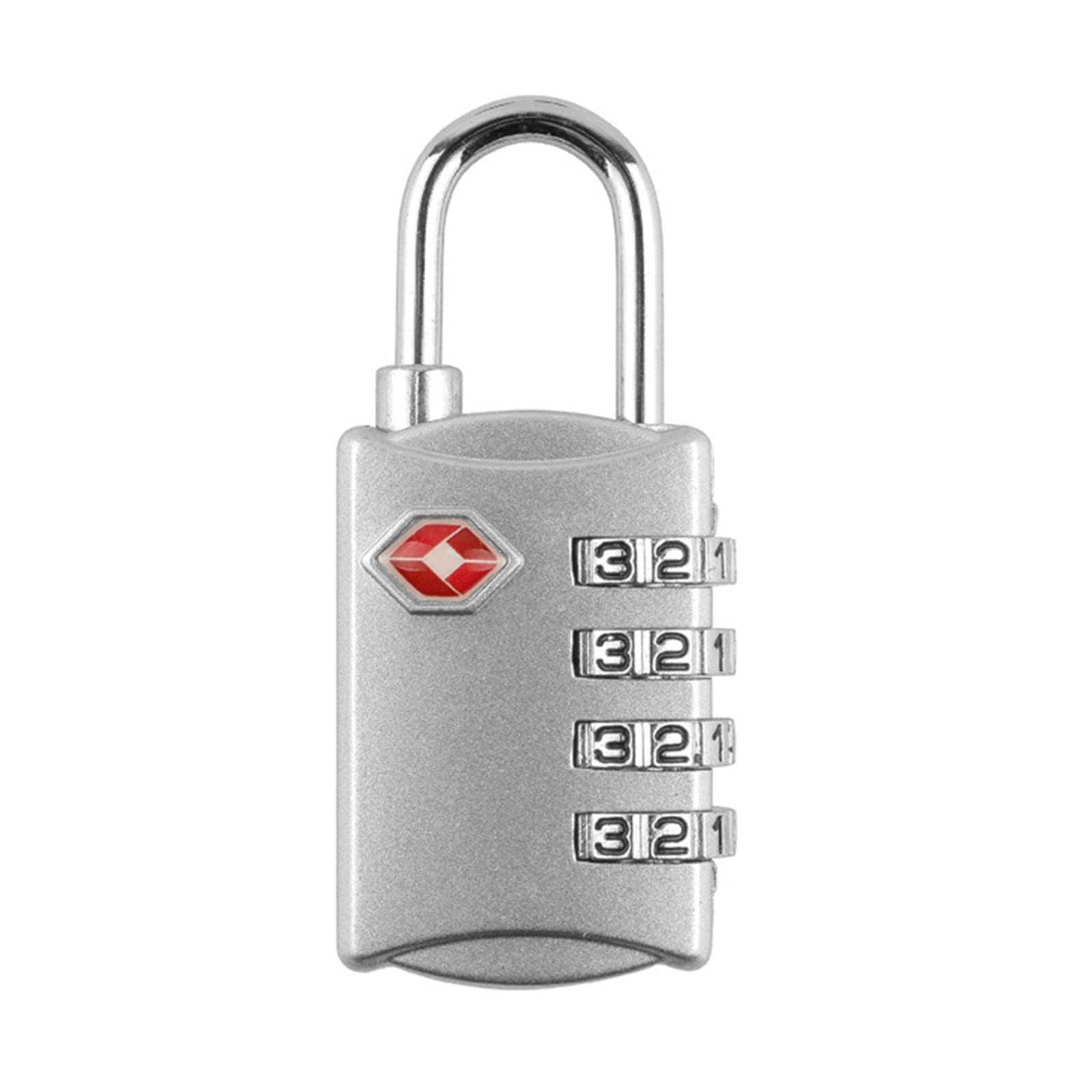 Crffz Silver Multifunctional Luggage Locks 4-Digit Combination Padlock Travel Accessories Suitcase For Gym Luggage Suitcase