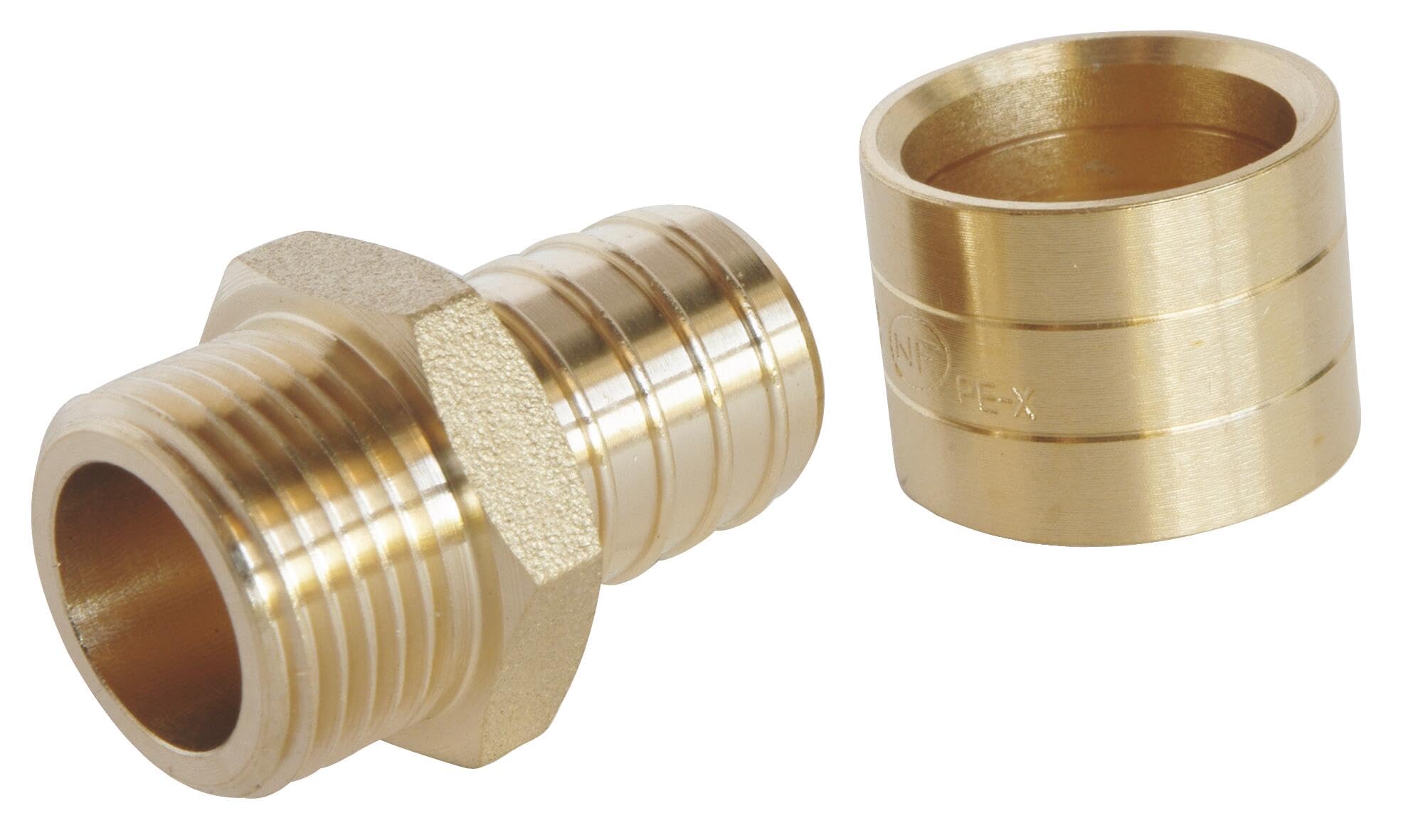 SOMATHERM FOR YOU, Raccord droit à glissement pour tube PER Ø12 - Mâle 12/​17 - Lot de 10 - Montage facile, résistant à la corrosion, conforme norme NF 545, pression max 10 bars