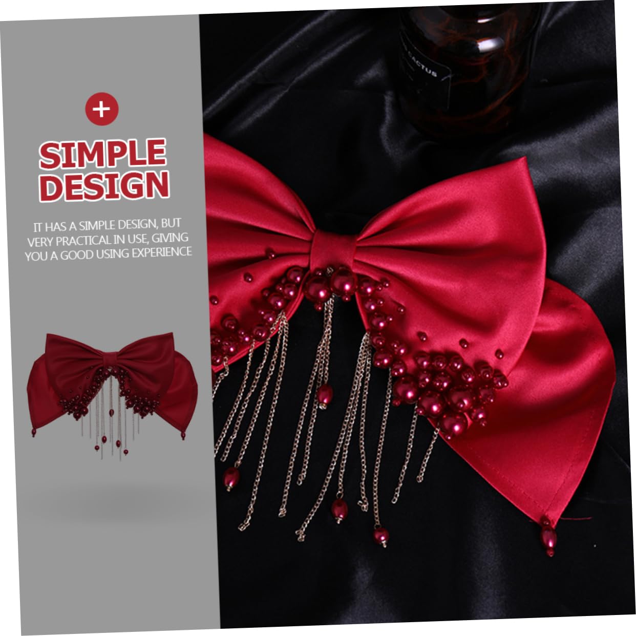 minkissy 2stücke Braut Haarschmuck Mit Perlen Und Quasten Eleganter Schleifen Haarklip Für Hochzeiten Abendveranstaltungen Partys Und Besondere Anlässe Vielseitiges Haaraccessoire Für