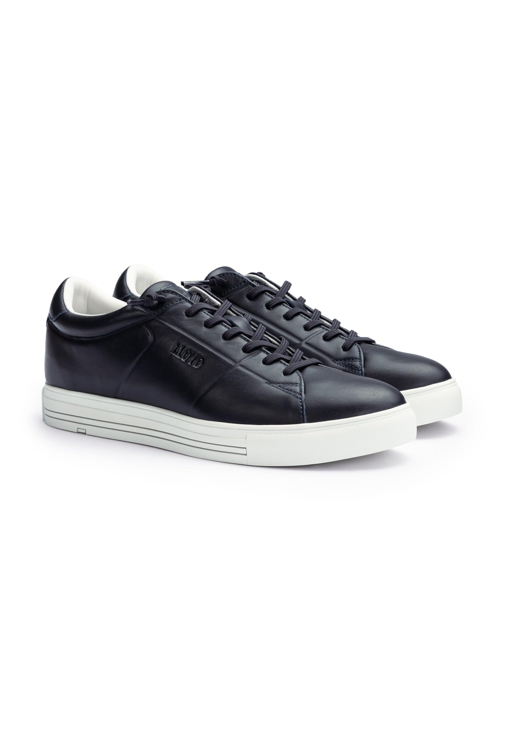 LLOYD Herren Sneaker Court, Männer Low-Top Sneaker,Xtra-Wide,wtra-Large,Lamb-Skin,Easy-Going,extra-Light,Vario-foodbed,festlich, Navy, 46 EU / 11 UK