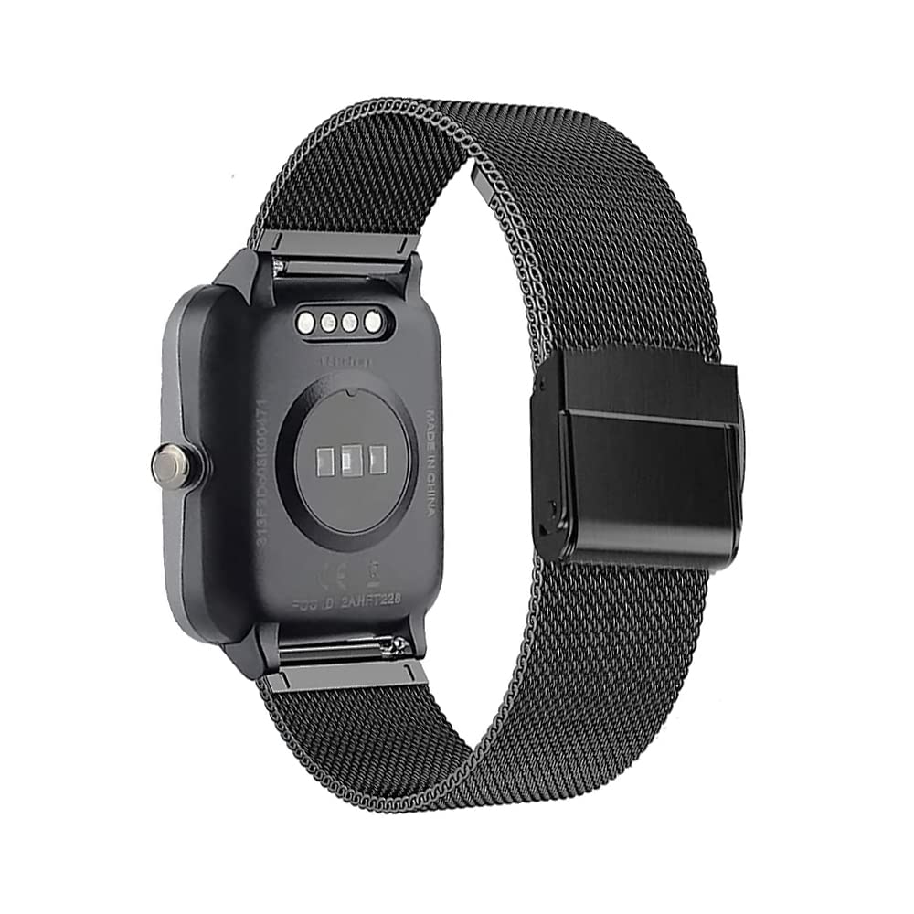 Pasek do zegarka z szybkim zapięciem, siatkowy tkany metalowy pasek do zegarka dla mężczyzn i kobiet, uniwersalny pasek do smartwatcha Fossil Watch i zegarków Seiko, podwójna klamra bezpieczeństwa