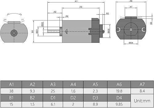 Miniatura 4 de Fielect Motor de corriente continua de 3 V, 16500 rpm, 0.35 A, motor eléctrico, eje redondo para barco a control remoto, bricolaje, avión, juguetes,
