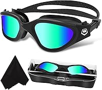 Vista 23 de WIN.MAX - Goggles de natación polarizados, antivaho, antirrayos ultravioleta, sin filtraciones y con visión clara para hombres, mujeres, adultos