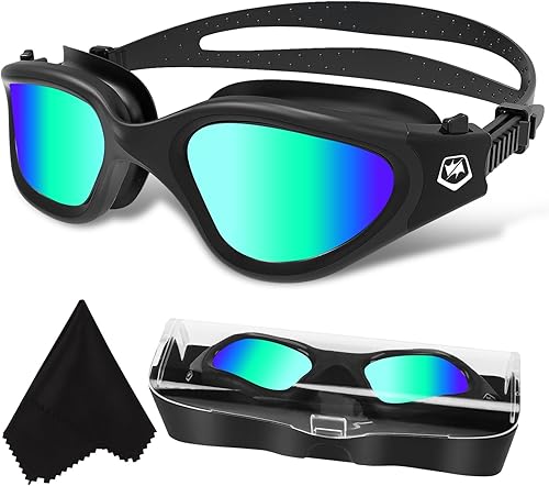 Miniatura 23 de WIN.MAX - Goggles de natación polarizados, antivaho, antirrayos ultravioleta, sin filtraciones y con visión clara para hombres, mujeres, adultos
