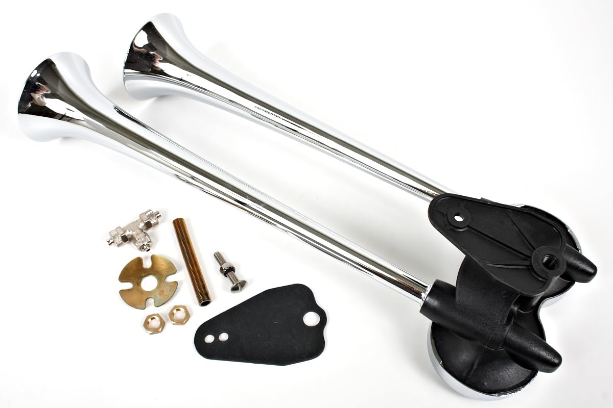 Bosch Universal komprimiert Twin Tone Air Horn für LKW 118 dB (A) 0328100002, Silber