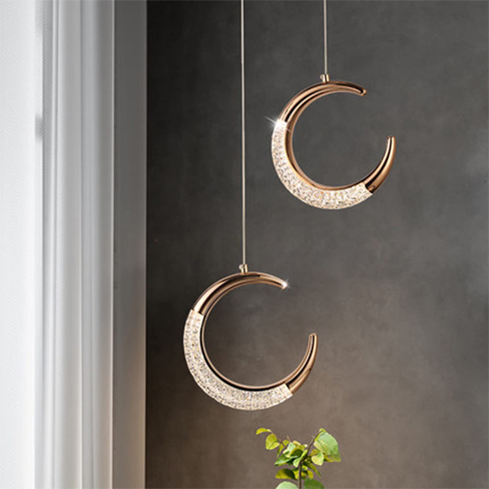 Nordic postmodernistyczna pojedyncza głowa żyrandola kreatywna osobowość luksusowa atmosfera na poddaszu schody korytarza sofa salon tło ściana lampa leda led lampa, ciepłe światło