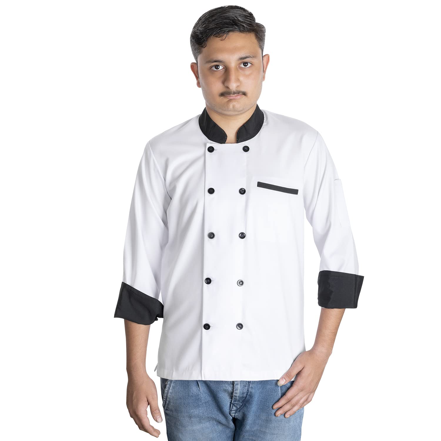 lathiya uniform Lathiya. Chef Coat Full Sleeve (SN-3)-(White Colour) Kitchen Apron-picture-26