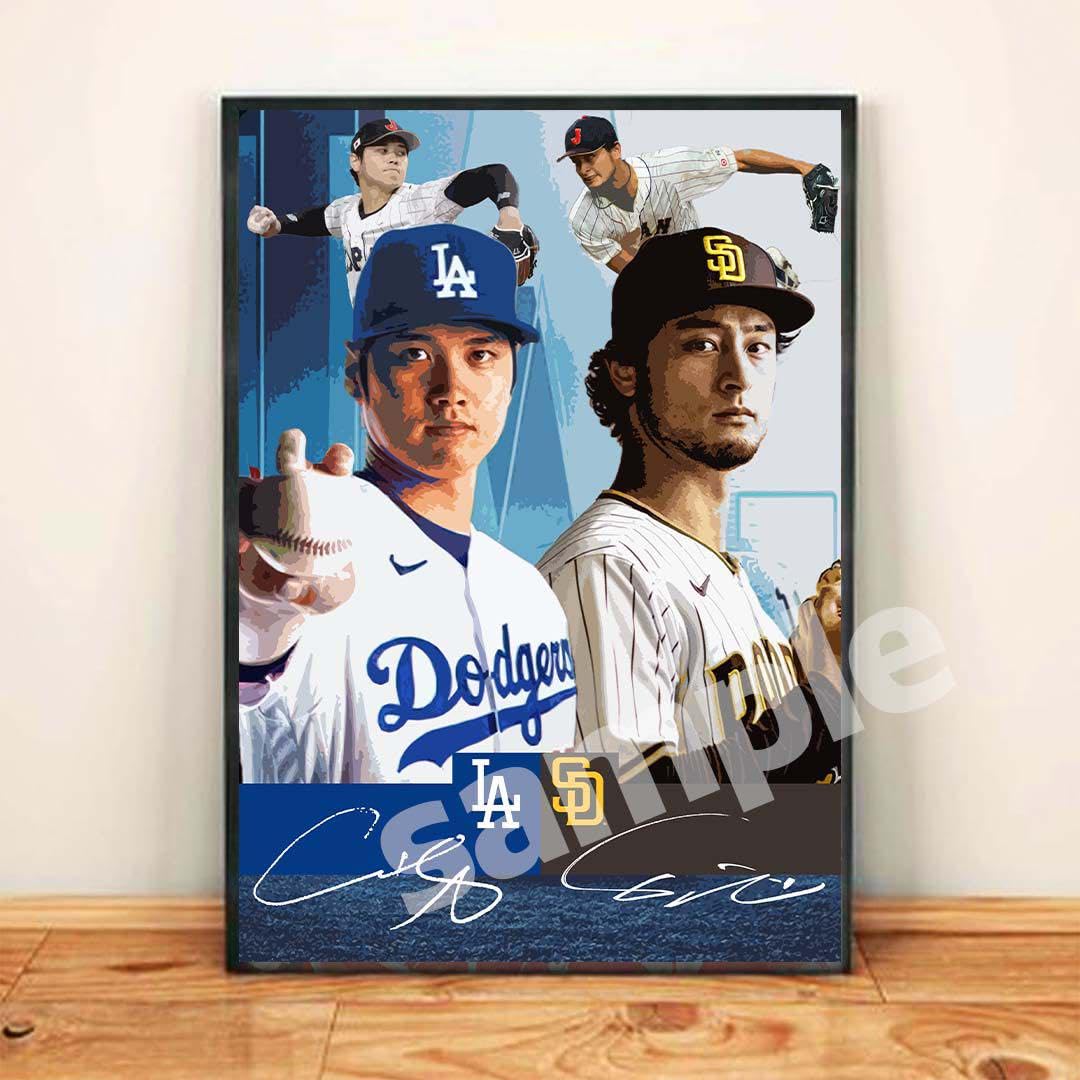 Amazon.co.jp: 大谷翔平×ダルビッシュ有｜デジタルアートポスター｜A4