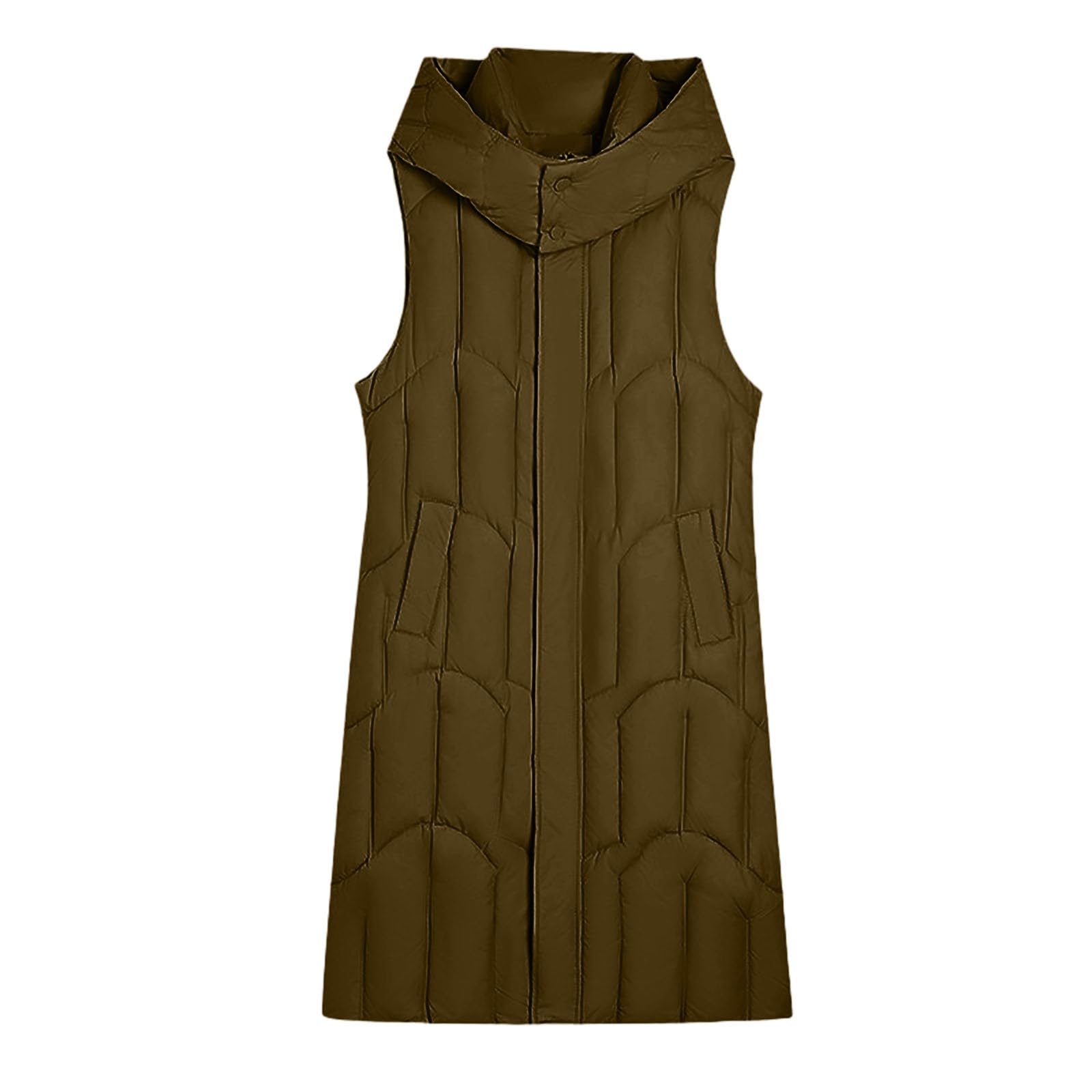 Genérico Chaleco Mujer Invierno,Chaqueta acolchada sin Mangas chaqueta de entretiempo Invierno Plumas resistente al viento plumóns Acolchado Plumífero Ultralight
