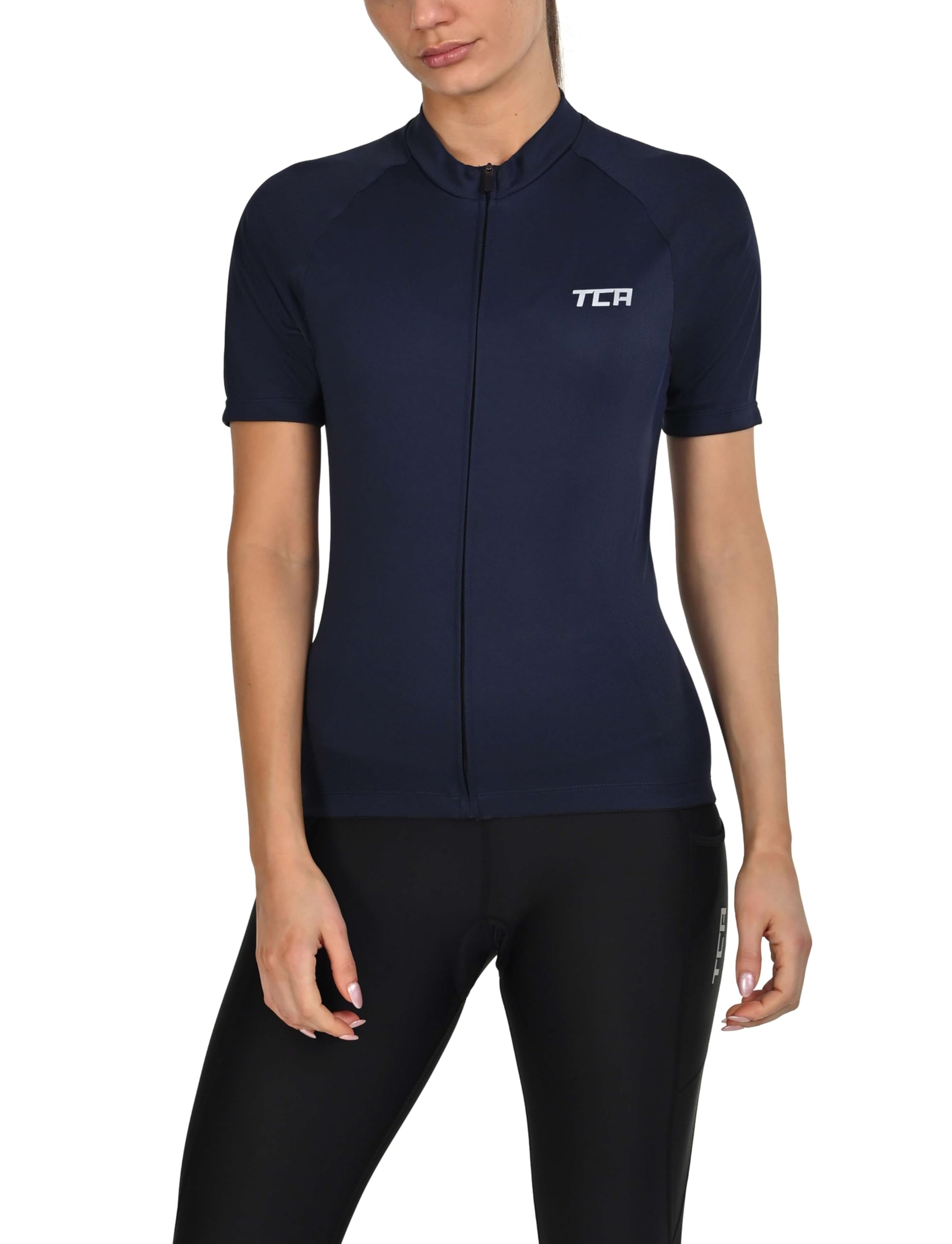 TCA Maillot Ciclismo Mujer - Manga Corta Ligera - Ajuste Deportivo con 3 Bolsillos Traseros - Ropa Ciclismo Mujer - Ultraligero y Transpirable