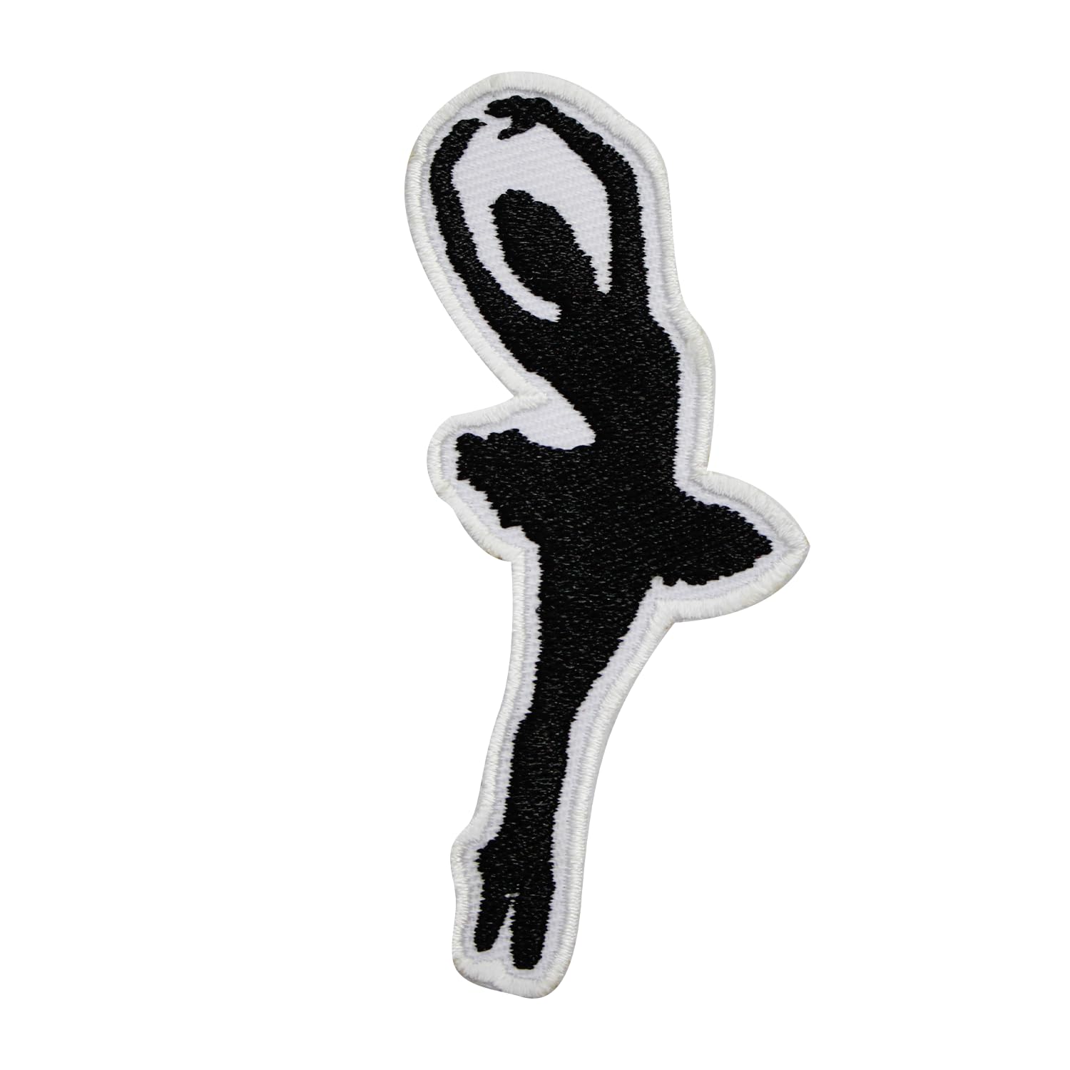 Ballerina Dancer Silhouette Patch, Ballet Dancing Patch, Ballet Patch, Kids Patch Embroidered Iron on Sew on Patch Badge for Clothes etc. 9x4.5cm