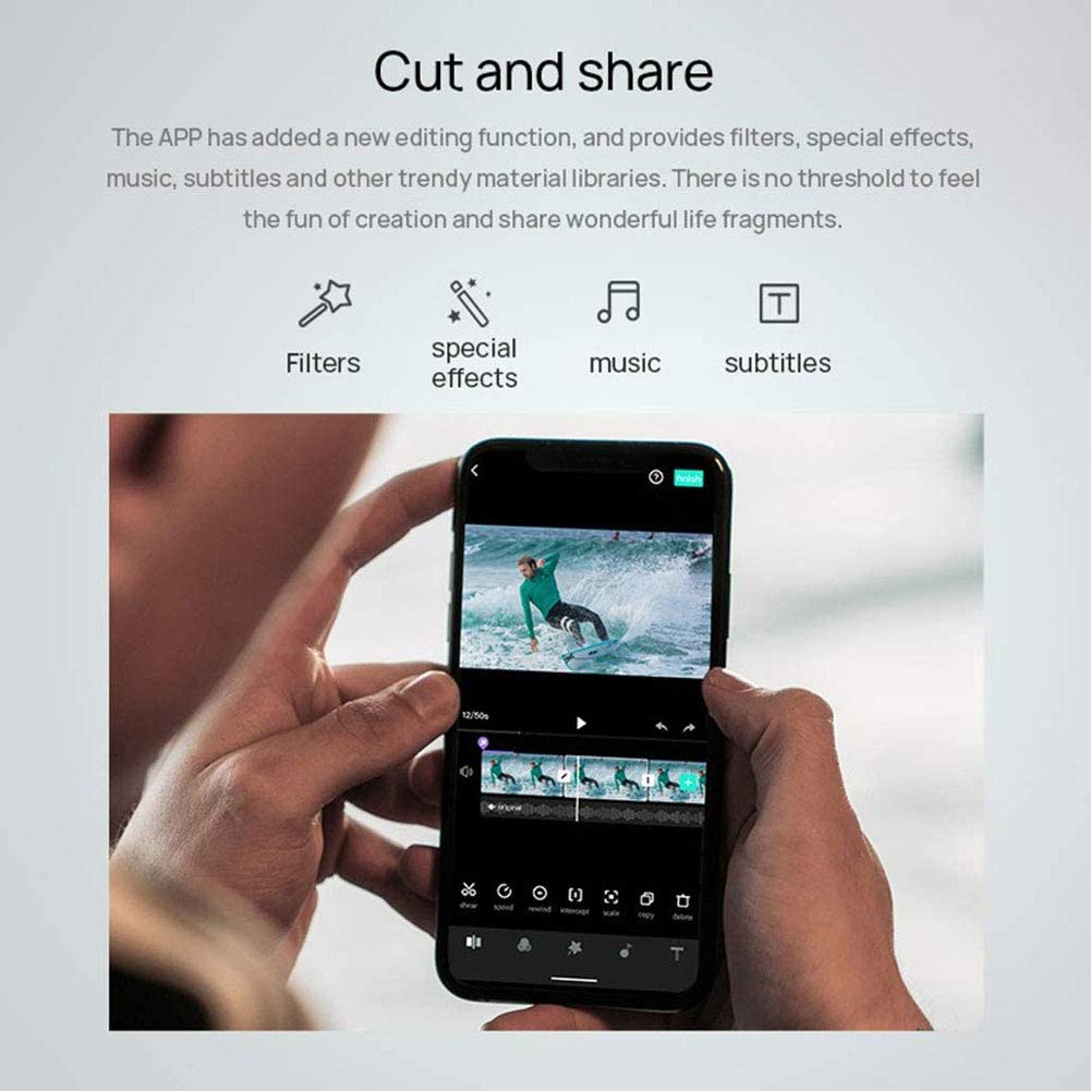 LJJ Estabilizador de Mano, 3-Ejes Gimbal Movil Cardan para teléfono portátil para grabación de Movimiento Ideal para Smartphone iOS&Android iPhone/Huawei/Samsung/Xiaomi etc