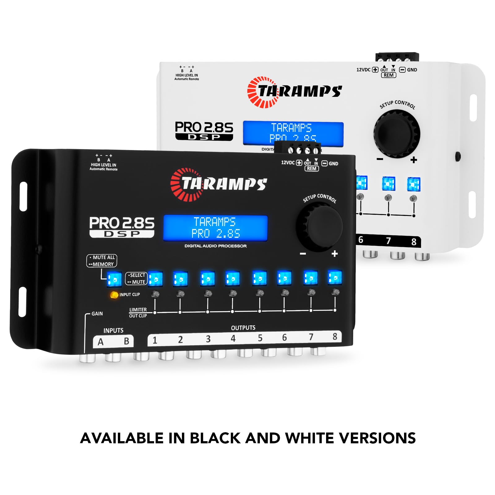 Taramps Pro 2.8S White - Ecualizador de procesador de audio de 8 vías