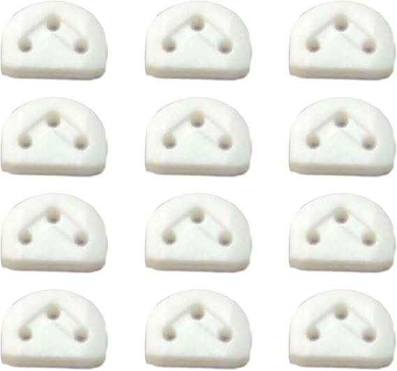 12 Pcs Guitar String Bridge Beads String Closure for Classical Guitar 3 Holes Plastic Guitar Strings Tie Bridge Beads Classical Guitar String Retainer