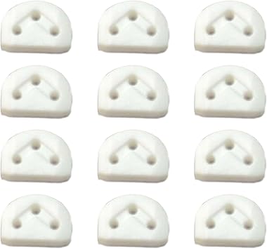 12 Pcs Guitar String Bridge Beads String Closure for Classical Guitar 3 Holes Plastic Guitar Strings Tie Bridge Beads Classical Guitar String Retainer