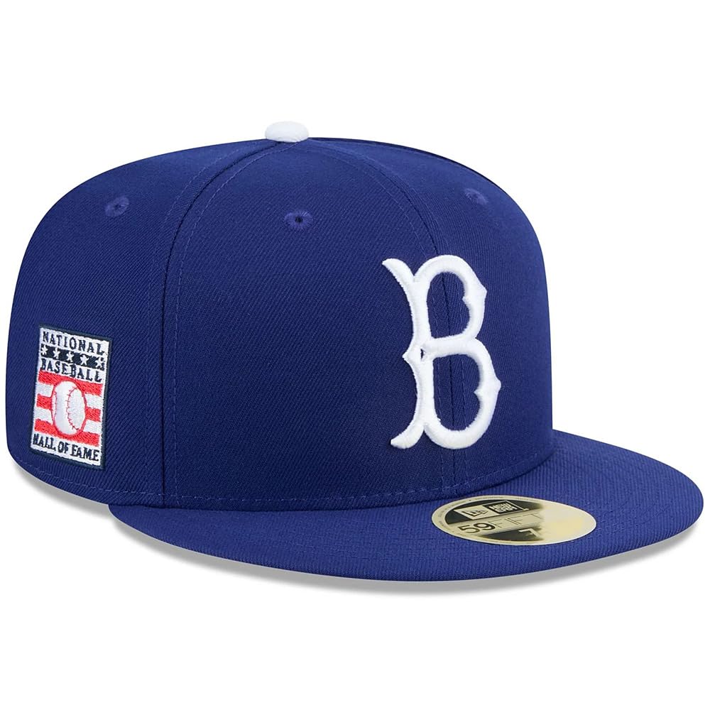 New Era LA Brooklyn Dodgers 59FIFTY Cooperstown Hall of Fame Side Patch Cap Fitted Hat