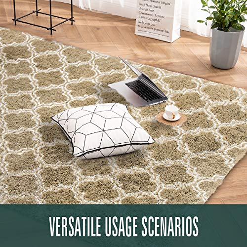 image for Noahas 4' x 6' Soft Area Rugs for Bedroom Living Room Shaggy Patterned