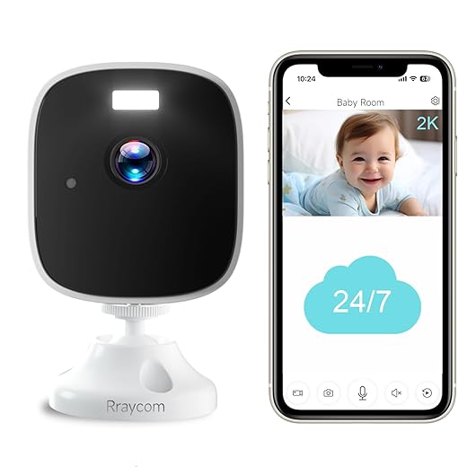 2K Indoor Security Cameras with Color Night Vision, WiFi Home Camera for 24/7 Recording, Cameras for Home Security, Dog Camera with AI Detection,2-Way Talk, Cloud&SD, Works Alexa&Google Assistant