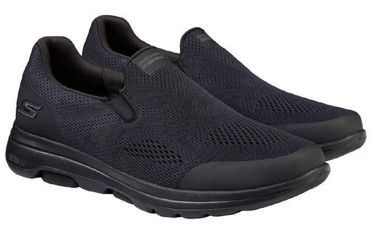 SkechersMen's GO Walk - APPRIZE Walking Shoe - ULTRA GO Cushioning - Black or Navy (Black, 9)