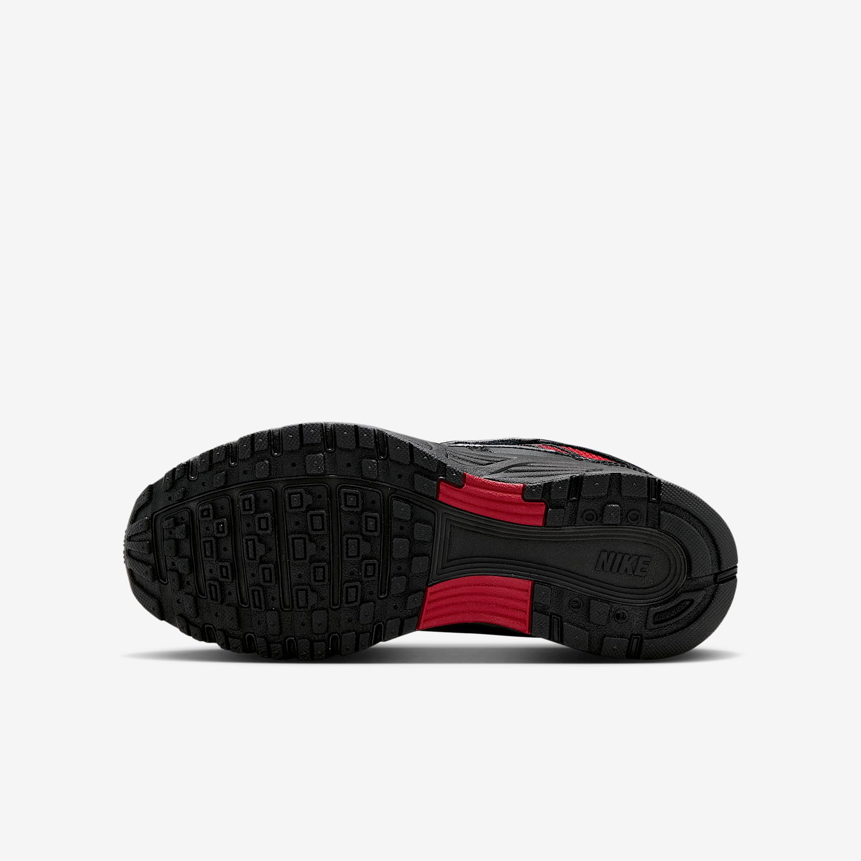 NIKE P-6000 Zapatos de piel y malla transpirable IO9922 Color 002 Negro Rojo Azul Amortiguado Ergonómico