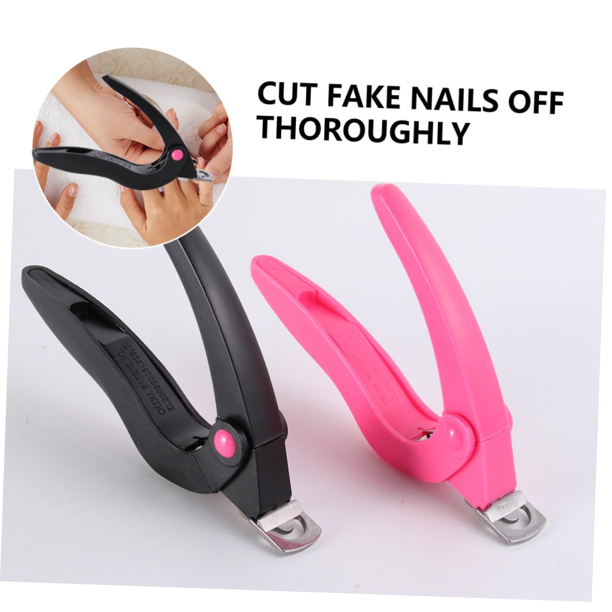 Healeved 4pezzi Forbici Professionali Per Unghie Acriliche U-shaped Strumento Per Manicure Nail Art Facile Da Usare Design Ergonomico Misura Portatile Colori Misti