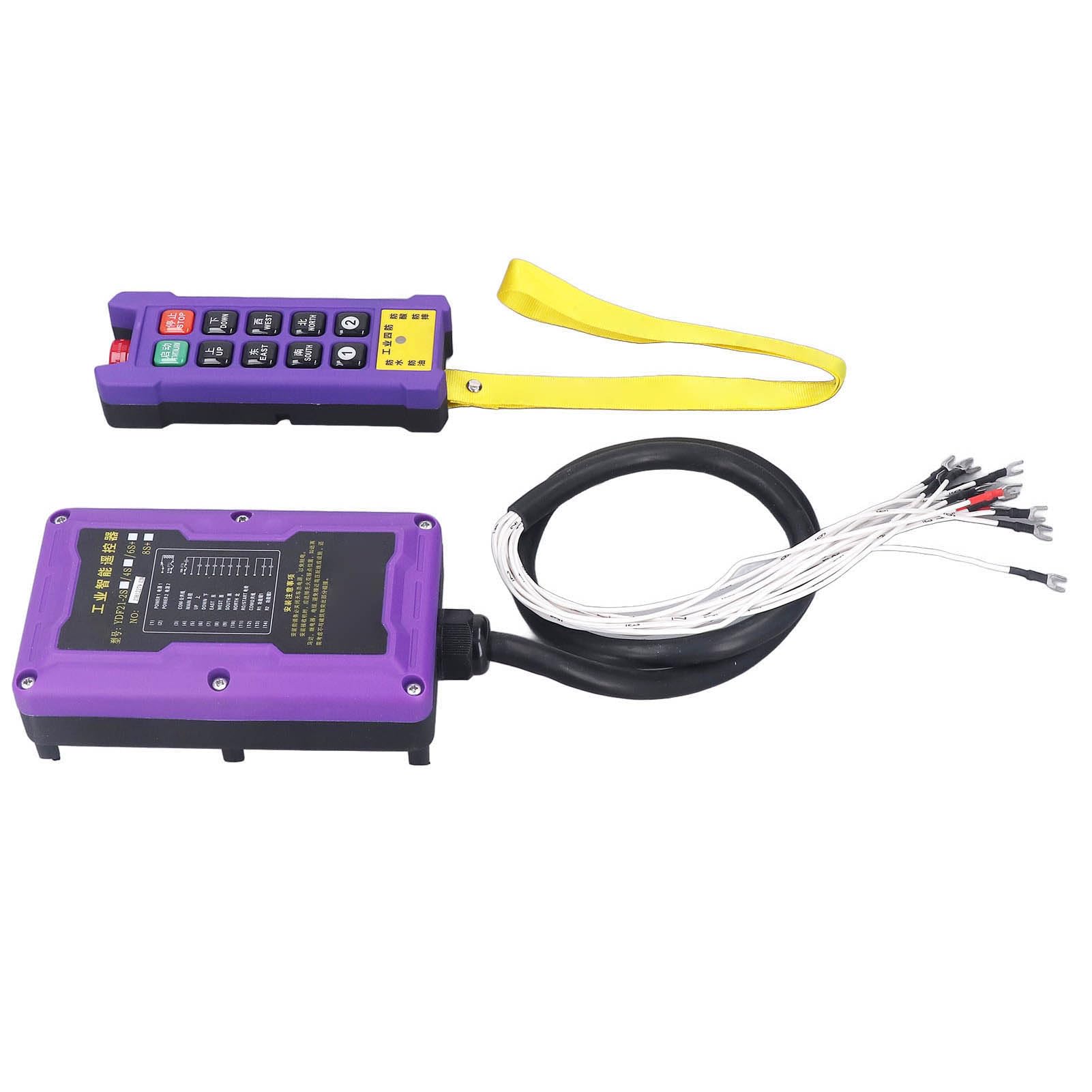 Cocoarm Telecomando Wireless per Gru Kit Telecomando Wireless Industriale in Nylon Portata 300 M IP67 Ricevitore LED con Risposta 0,01 S per Gru Paranchi Trasportatori CNC (nylon4)