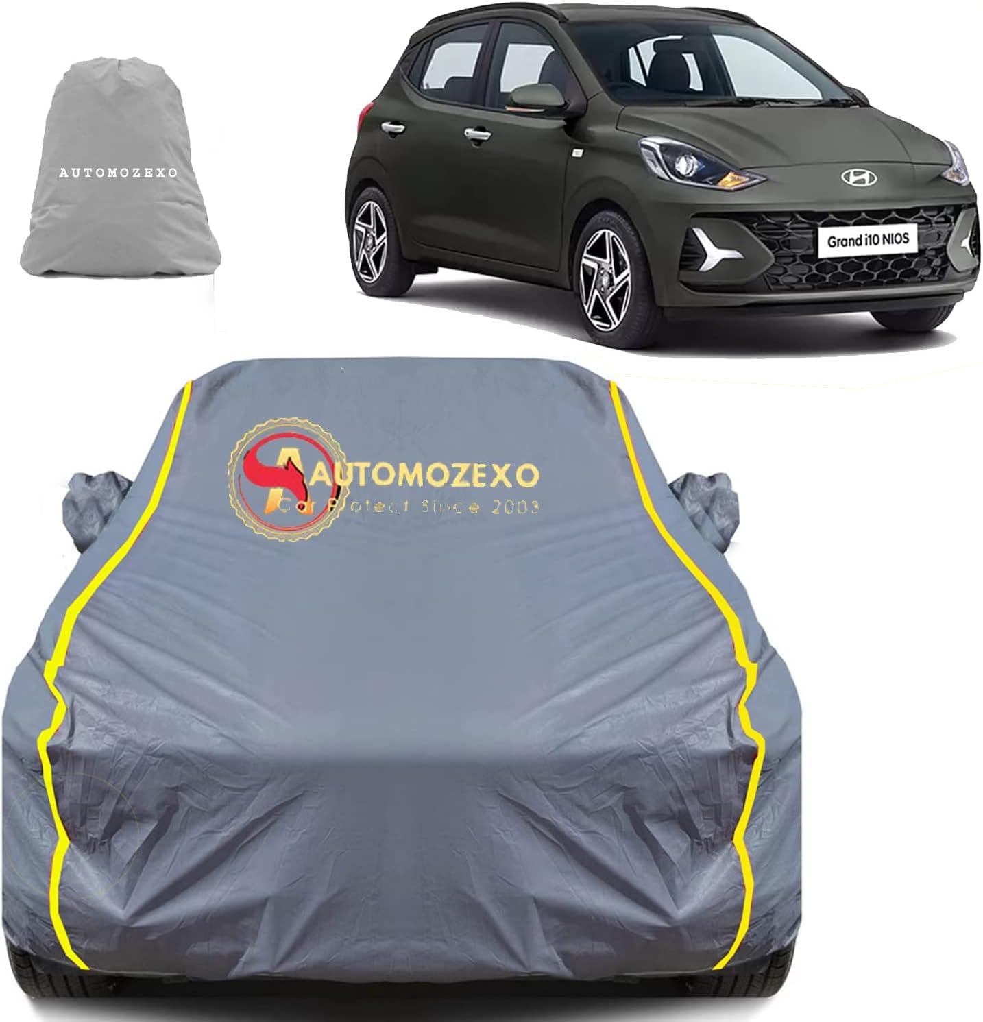 Autofact Waterproof Car Body Cover Compatible with Hyundai Grand I10