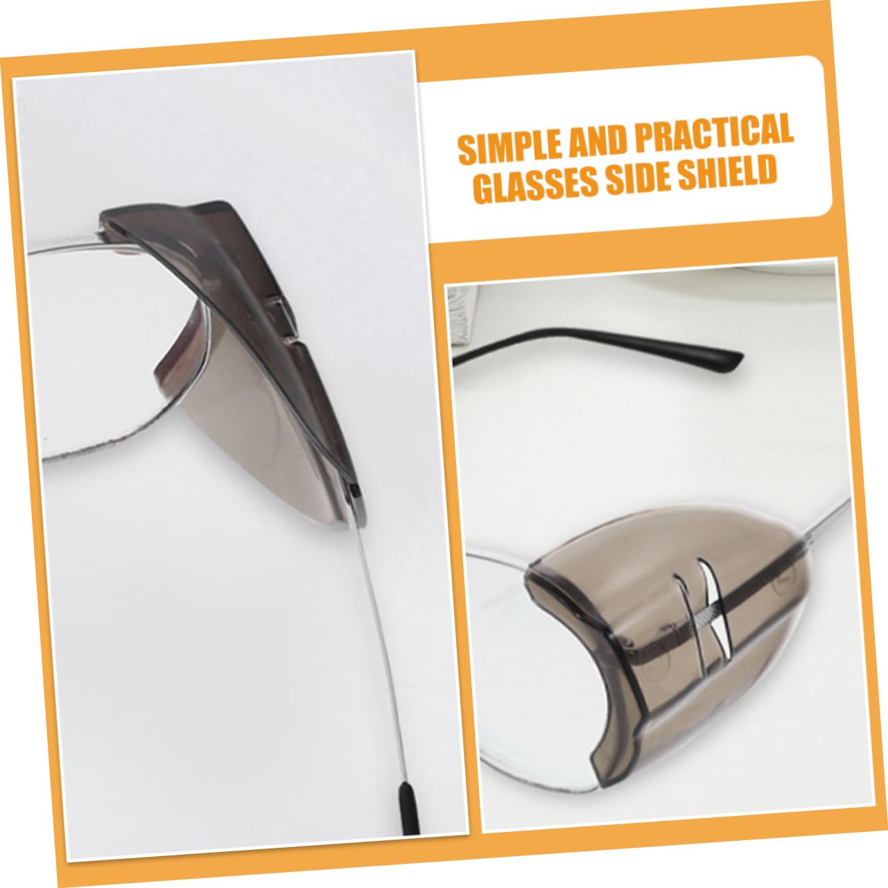 NOLITOY 20pares Laterales Para Gafas Escudos Flexibles Antiviento y Antisalpicaduras Protección Para Lentes Fácil Instalación y Durabilidad