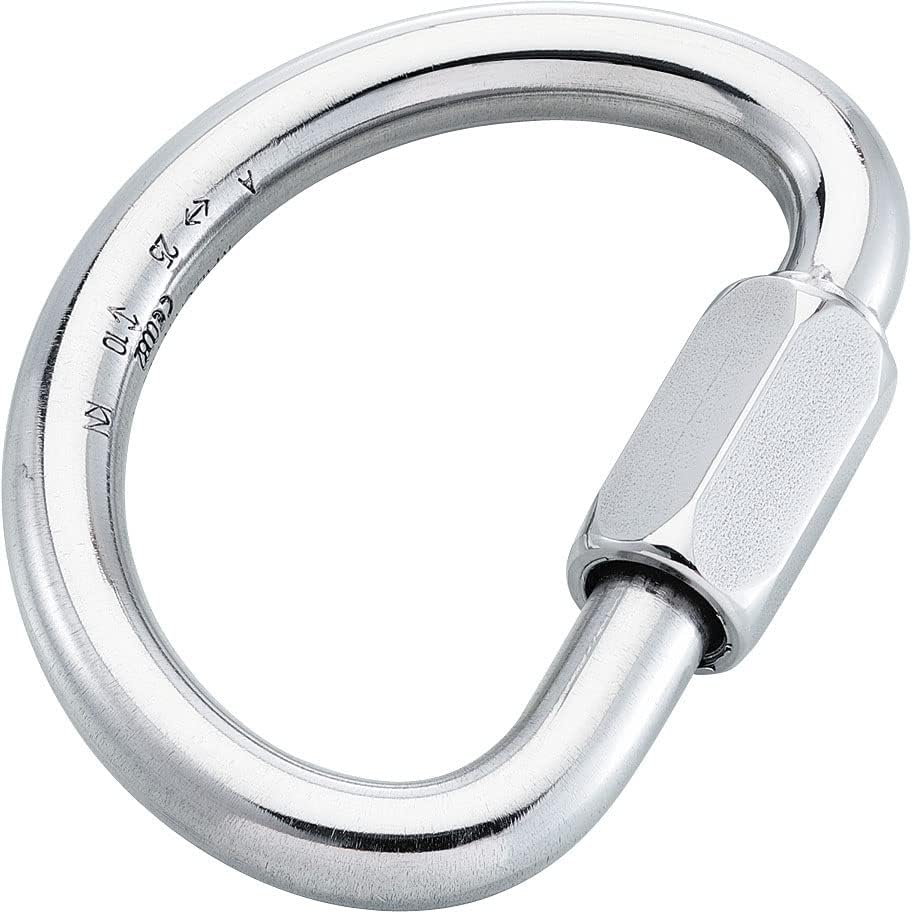 10mm Steel Maillon Rapide Half Moon Quick Link Carabiner - Stainless Steel, Zicral Aluminum Alloy, Durable & Easy-to-Use for Cycling & Rigging