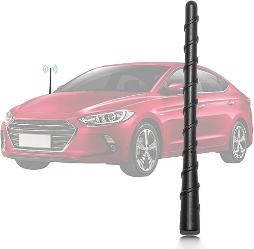 Anina Mástil de antena para Kia Soul Sedona Sportage Borrego Sorento, para Hyundai Antena Santa Fe Tucson Accent Elantra 7 pulgadas Antena espiral