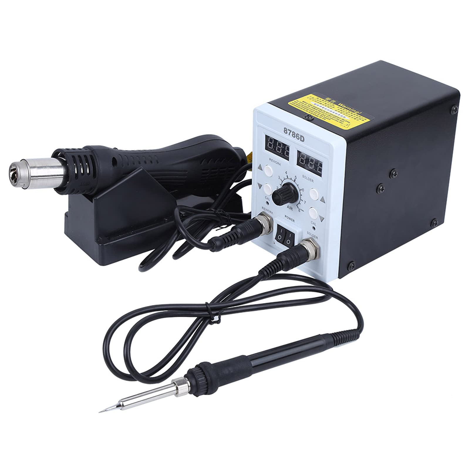 Stazione di dissaldatura ad aria calda 700 W, con impugnatura de-ll'interruttore di induzione con display digitale 2 in 1 (presa UE 220 V)