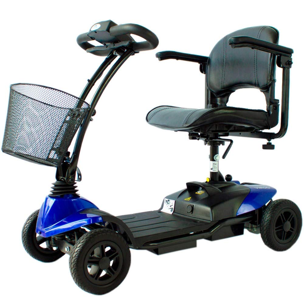 Mobiclinic, Vehículo para Personas con Movilidad Reducida, Modelo Virgo, Minusválidos, Discapacitados, 4 Ruedas, Desmontable, Manillar Plegable, Auton. 10 km, 12v (Azul)