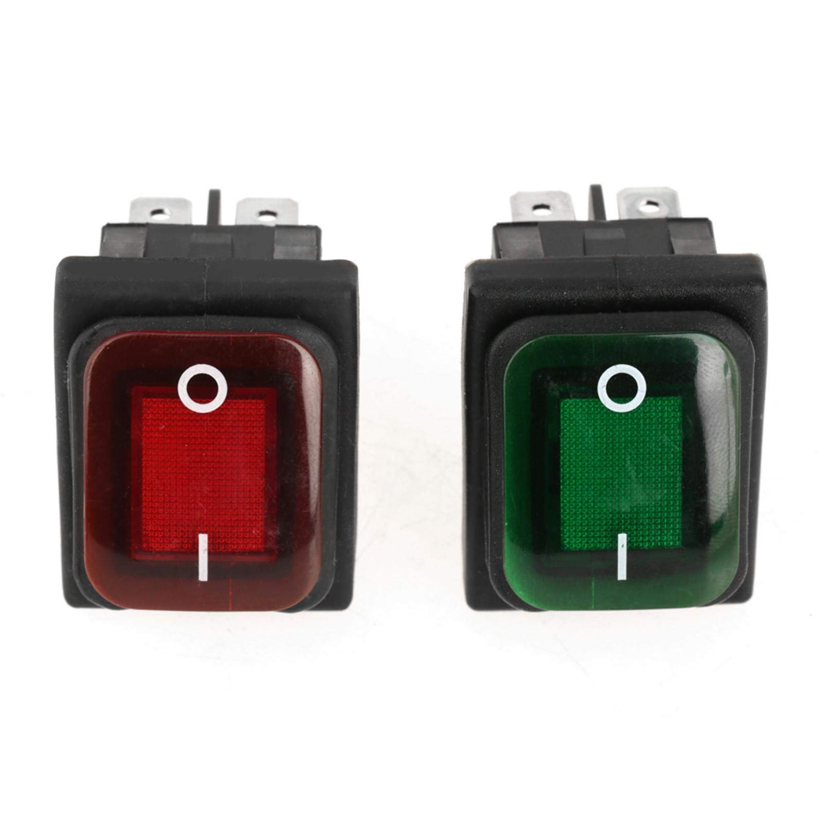 Interrupteur à Bascule étanche IP67 – 4 Broches, 2 Positions, Voyant Rouge/vert, Pour équipements électriques !