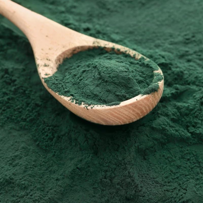 Miniatura 4 de Paquete de 2 polvos de espirulina pura, superalimento natural verde para batidos y batidos, sin OMG, 3.53 onzas