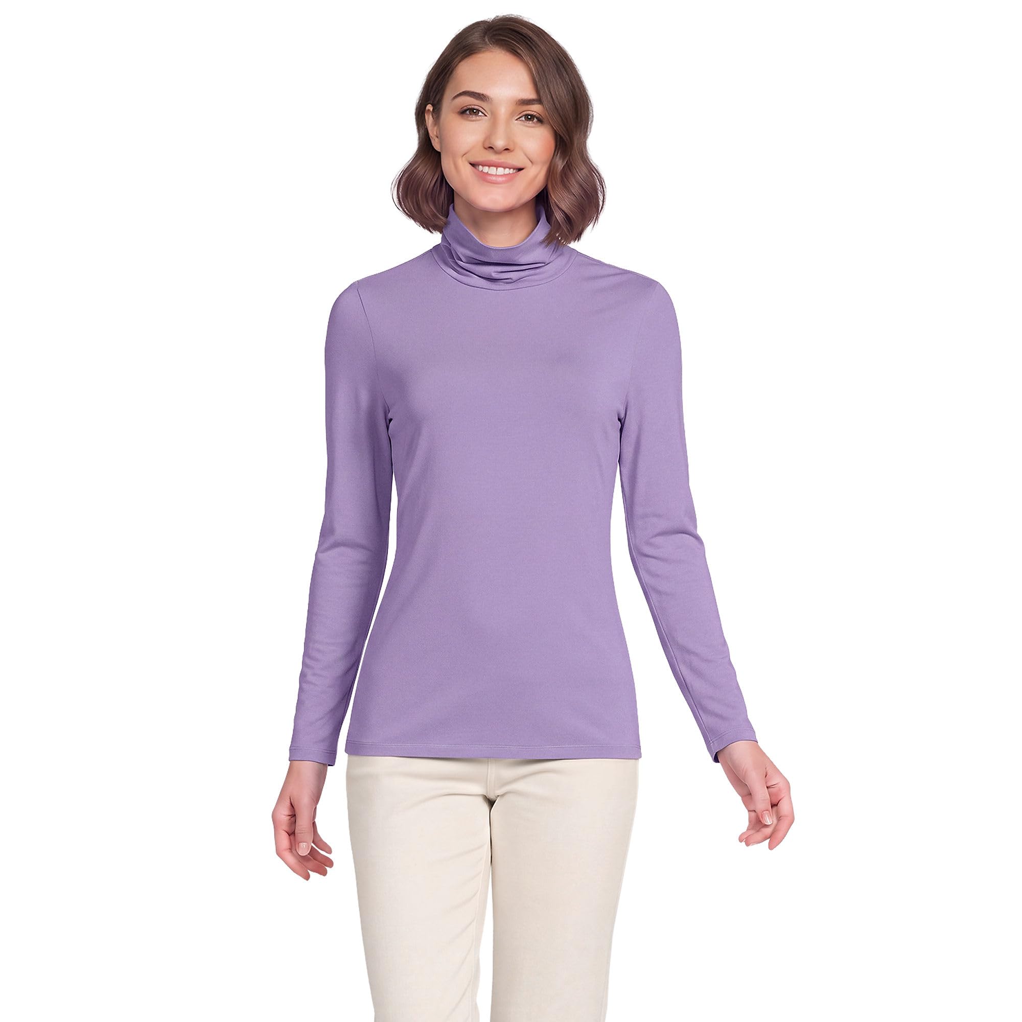 Lands' End Women's Jersey Knit Turtleneck